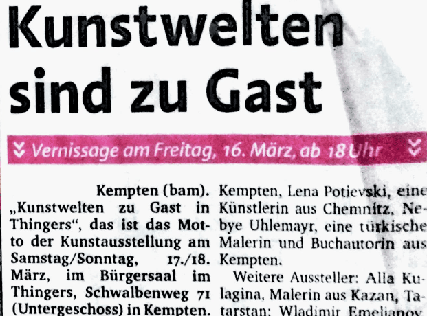 Kunstwelten sind zu Gast